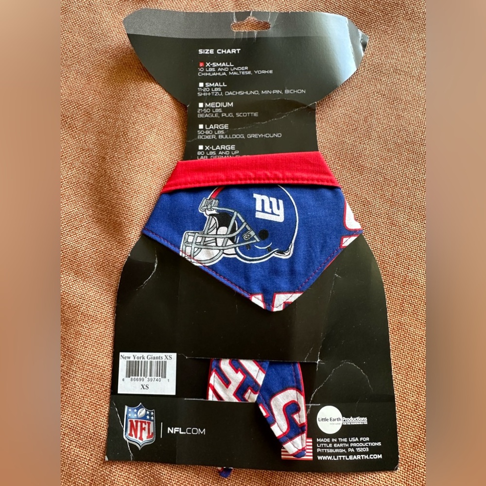 New York Giants Dog Bandana - Picture 2 of 5